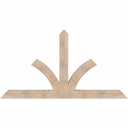 Ekena Millwork Richland Smooth Timber Gable Bracket, Douglas Fir, 84"W x 45"H x 5 1/2"D x 5 1/2"F, 13/12 Pitch GBW084X45X0606RIC00SDF
